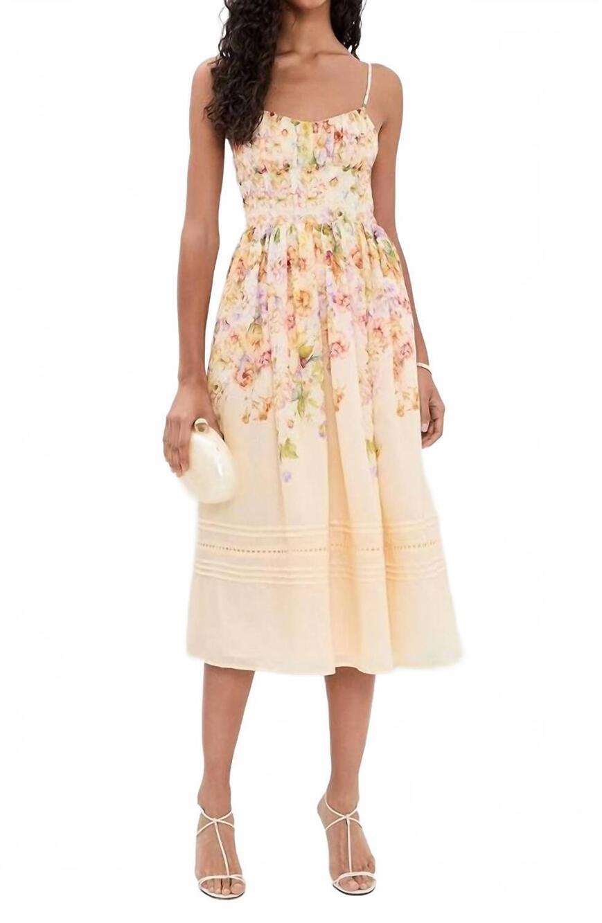 NEW EN SAISON kacey midi dress in ivory floral multi - Picture 3 of 5